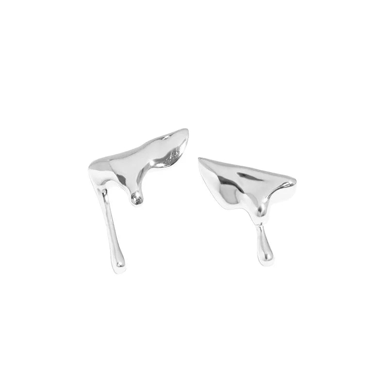 S'STEEL Irregular Earrings 925 Sterling Silver Stud Earring Minimalist Earings