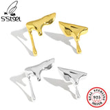 S'STEEL Irregular Earrings 925 Sterling Silver Stud Earring Minimalist Earings