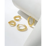 S'STEEL Silver Circle Earrings 925 Sterling Hoop Jewelry