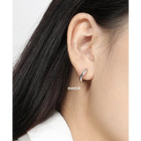 S'STEEL Silver Circle Earrings 925 Sterling Hoop Jewelry