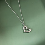 S'STEEL Love Heart Pendant 925 Sterling Silver Necklace For Women