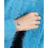 Irregular Round 925 Sterling Silver Enamel Bracelet - Women's Fine Jewelry