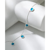 925 Sterling Silver Enamel Anklets For Women Beach Accessories