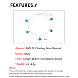925 Sterling Silver Enamel Anklets For Women Beach Accessories