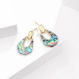 925 Silver Shell Drop Earrings Minimalist Western Jewelry