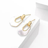 925 Silver Shell Drop Earrings Minimalist Western Jewelry