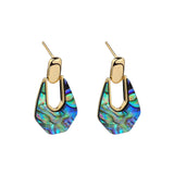 925 Silver Shell Drop Earrings Minimalist Western Jewelry