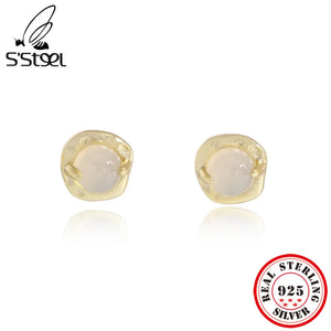S'STEEL Agate Sterling Silver 925 Hypoallergenic Earrings