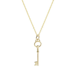 S'STEEL Key Pendant Necklace 925 Sterling Silver Jewelry Chain Charms Kolye