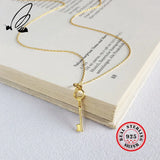 S'STEEL Key Pendant Necklace 925 Sterling Silver Jewelry Chain Charms Kolye