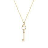 S'STEEL Key Pendant Necklace 925 Sterling Silver Jewelry Chain Charms Kolye