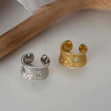 925 Silver Earcuff Earrings Wrinkle Texture Clip-On Fine Jewelry