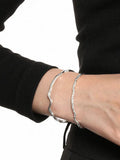 925 Sterling Silver Minimalist Irregular Texture Cuff Bangle