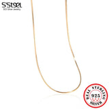 925 Silver Necklace For Girls Snake Chains Necklaces