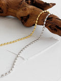 925 Silver Necklace Women Chokers Olive Bead Chain Collar Fine Jewelry