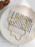 925 Silver Necklace Women Chokers Olive Bead Chain Collar Fine Jewelry