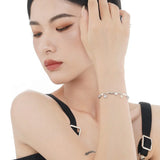 925 Sterling Silver Pearl Zircon Ankle Bracelet for Women Fine Jewelry