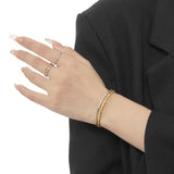 925 Sterling Silver Irregular Adjustable Cuff Bracelet