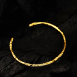 925 Sterling Silver Irregular Adjustable Cuff Bracelet
