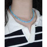 Baroque Pearl Turquoise Necklace Girls Sterling Silver 925 Chain Jewelry