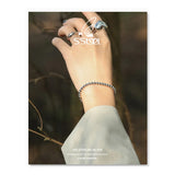 925 Sterling Silver Bracelet Geometric Beads