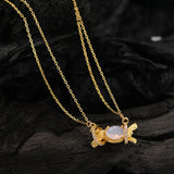 S'STEEL Dainty Pendant Necklace 925 Silver Zircon Chain Jewelry