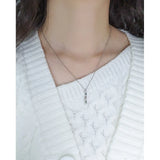 S'STEEL Zircon Sterling Silver 925 Women Pendant Necklace Vintage Jewelry