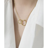 S'STEEL Double Circle Chokers 925 Sterling Silver Necklace For Women