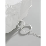 S'STEEL Double Circle Chokers 925 Sterling Silver Necklace For Women