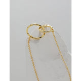 S'STEEL Double Circle Chokers 925 Sterling Silver Necklace For Women