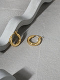 Minimalist Geometric Circle 925 Sterling Silver Hoops Earrings