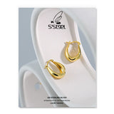 925 Sterling Silver Hoop Earrings for Women U-shaped Earings Plata De Ley 925