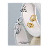 925 Sterling Silver Hoop Earrings for Women U-shaped Earings Plata De Ley 925