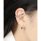 S'STEEL Sterling Silver Clip-On Geometric Ball Earrings
