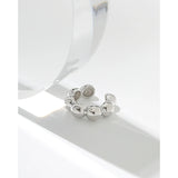 S'STEEL Sterling Silver Clip-On Geometric Ball Earrings