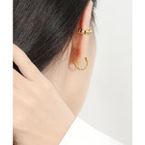 S'STEEL Sterling Silver Clip-On Geometric Ball Earrings