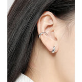 S'STEEL Geometric Circle 925 Sterling Silver Small Hoop Earrings