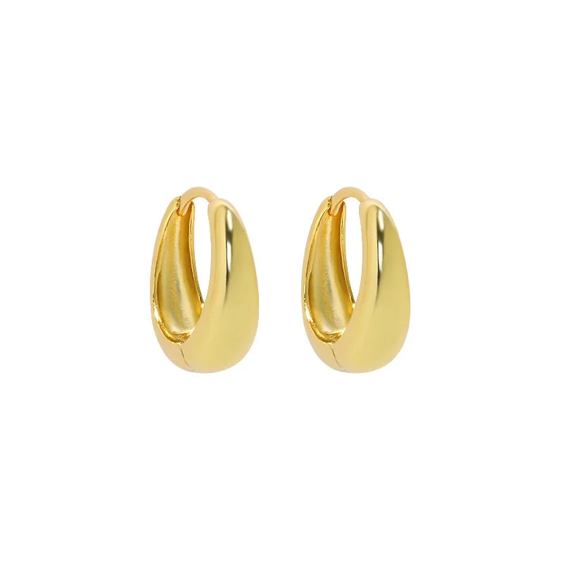 S'STEEL Geometric Circle 925 Sterling Silver Small Hoop Earrings