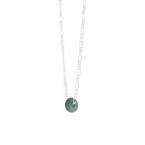 925 Silver Geometric Jade Pendant Necklace for Women