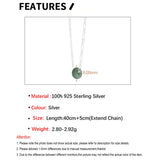 925 Silver Geometric Jade Pendant Necklace for Women