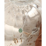 925 Silver Geometric Jade Pendant Necklace for Women