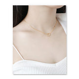 925 Sterling Silver Zircon Chain Necklace for Women