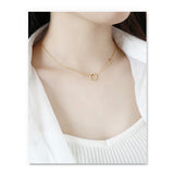925 Sterling Silver Zircon Chain Necklace for Women
