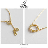 925 Sterling Silver Zircon Chain Necklace for Women