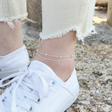 925 Sterling Silver Foot Anklet Bracelet Bead Chain Jewelry for Women
