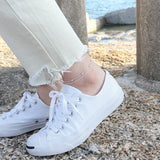 925 Sterling Silver Foot Anklet Bracelet Bead Chain Jewelry for Women
