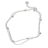 925 Sterling Silver Foot Anklet Bracelet Bead Chain Jewelry for Women