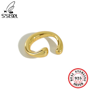 S925 Sterling Silver Clip On Earrings for Women Ear Cuff Jewelry