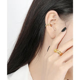 925 Sterling Silver Ear Cuff Clip On Earings Jewelry