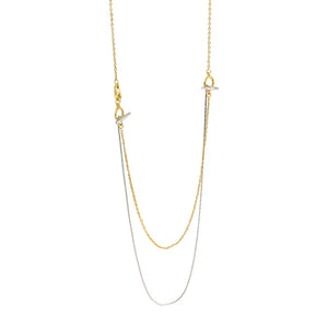 925 Silver Double-layer Chain Necklace for Women